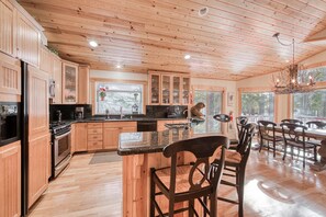 Fridge, microwave, oven, stovetop - Kindred Pines at Tahoe Donner by Tahoe Getaways - 3BR with Pool Table & HOA (Truckee)