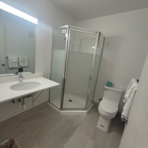 Standard Double Room, 2 Double Beds | Bathroom | Shower, free toiletries, towels, soap - Budget Inn (Durham)