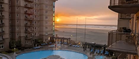 Piscine extérieure, piscine chauffée