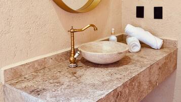 Towels, soap, toilet paper