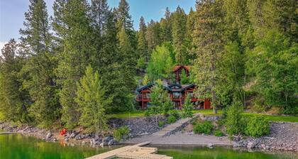 Whitefish Lakefront Home | Dock, Tram Access & Sunset Views