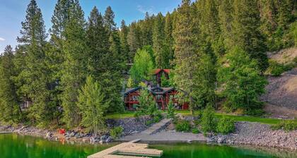 Whitefish Lakefront Home | Dock, Tram Access & Sunset Views