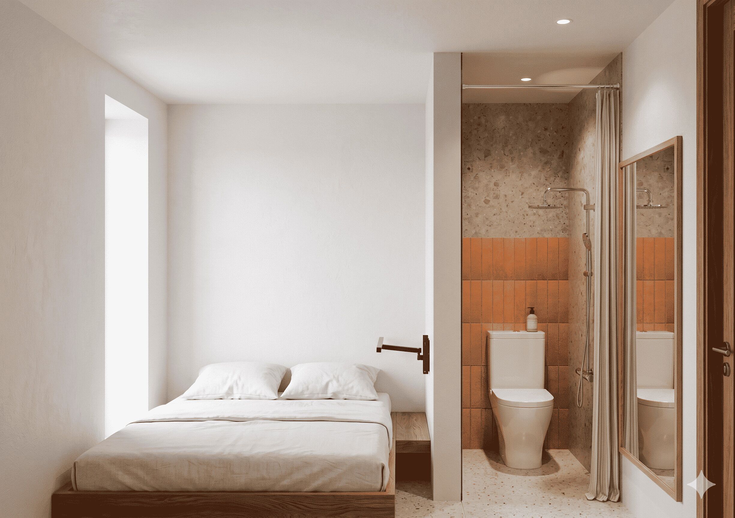Superior Double Room, 1 Queen Bed | Bathroom | Shower, free toiletries, hair dryer, slippers