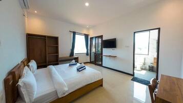 Quarto casal luxo, vista para o mar | Wi-Fi de cortesia