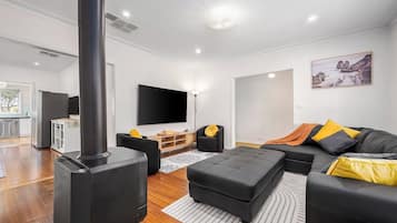 TV, fireplace, ping pong