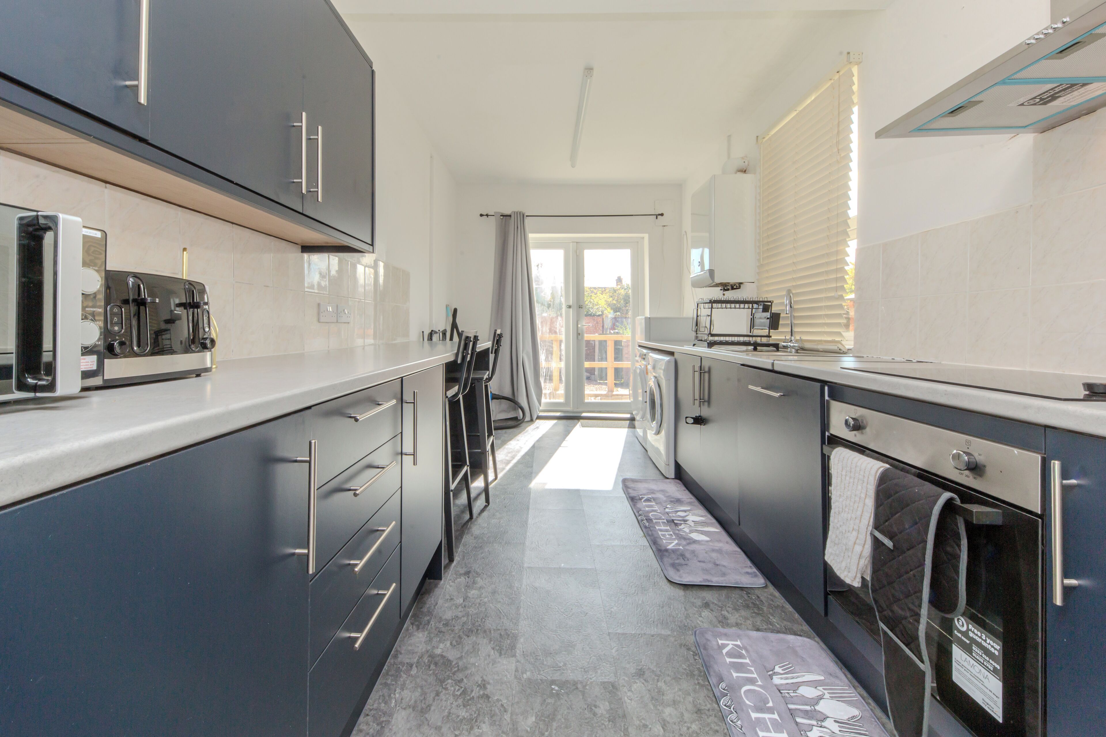 Microwave, oven, stovetop, dishwasher