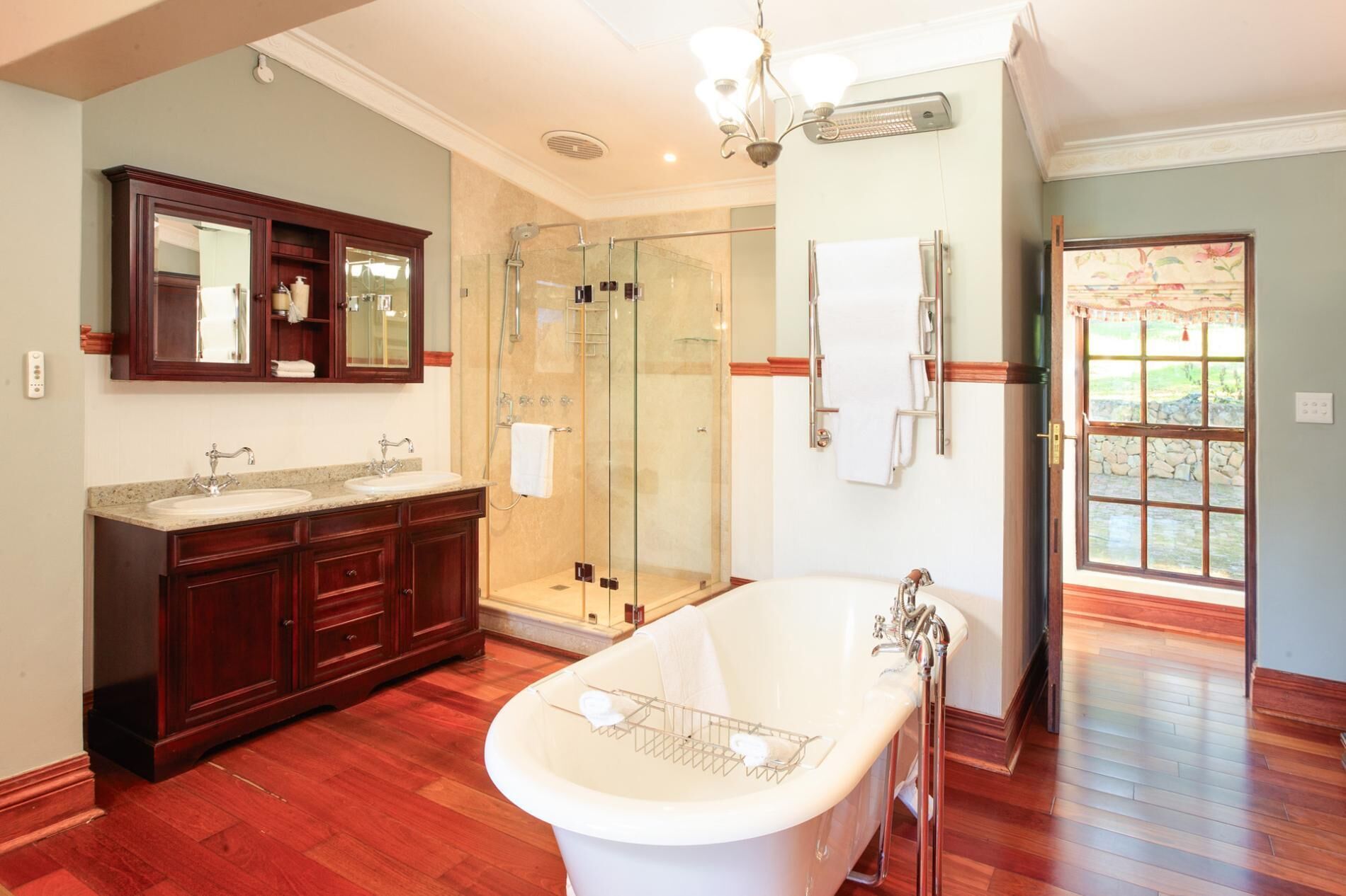 Shower, hair dryer