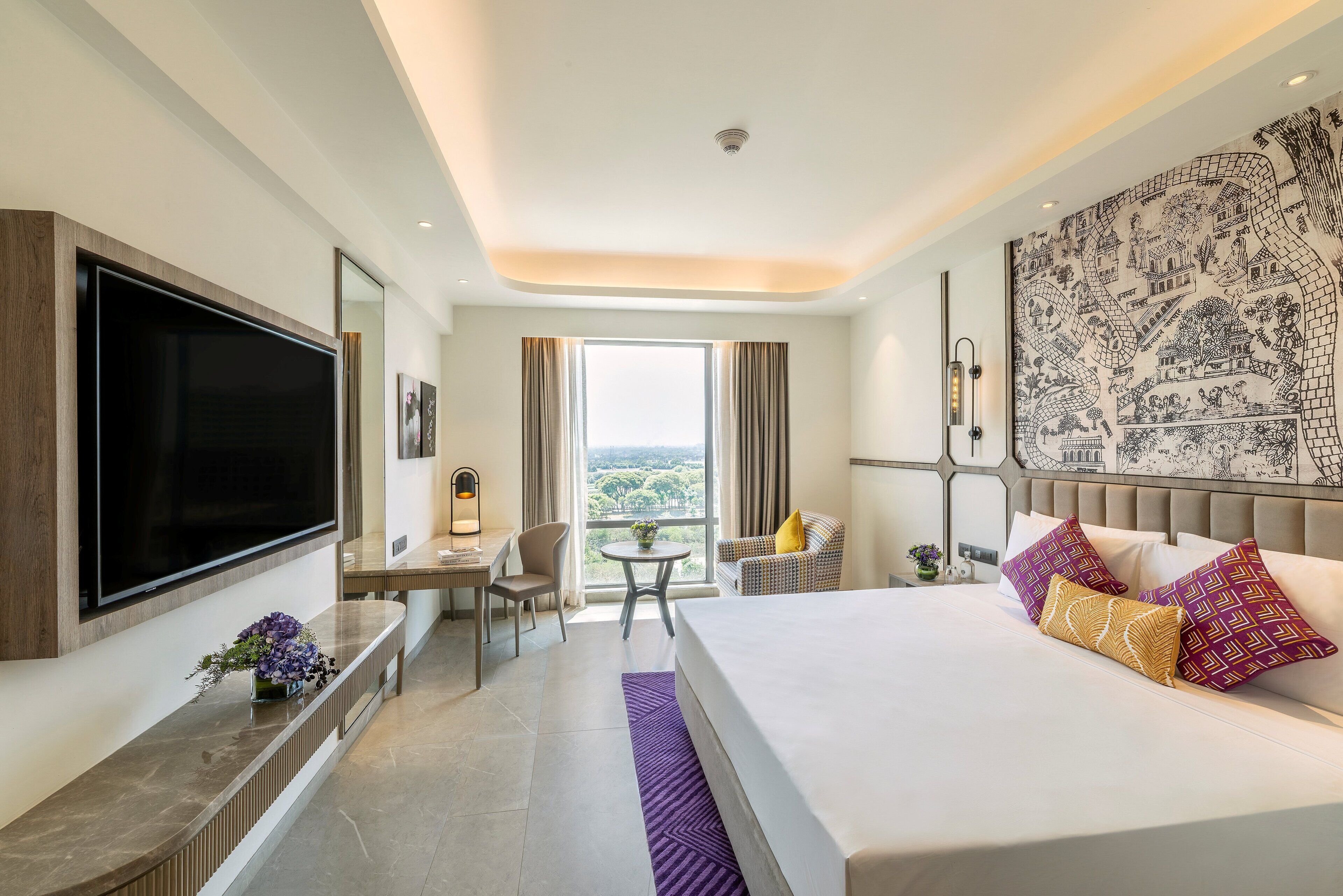 Habitación superior, 1 cama de matrimonio grande | Ropa de cama de alta calidad y escritorio