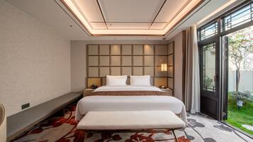 Quarto casal premium, vista para a cidade | Roupas de cama premium