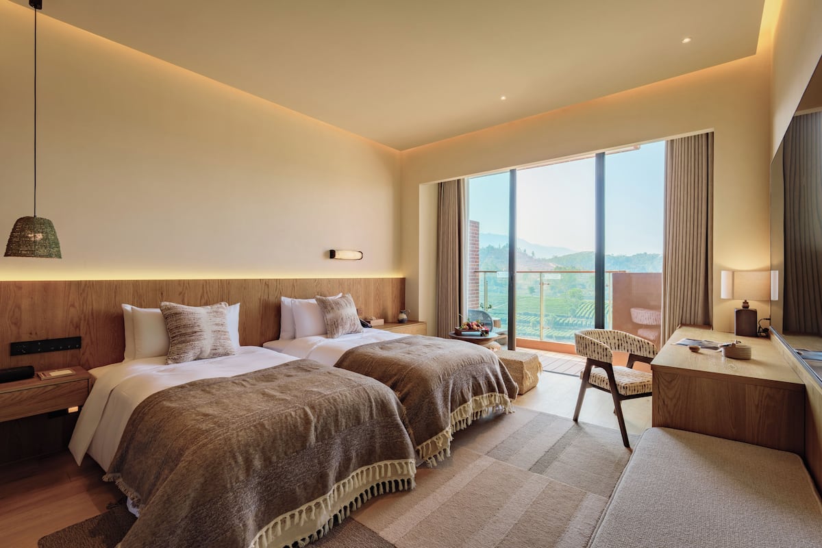 Een minibar, gratis wifi, beddengoed
