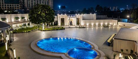 Outdoor banquet area