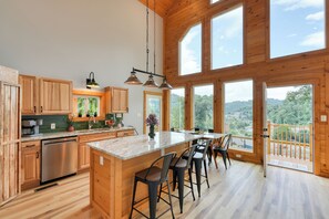 Fridge, microwave, oven, stovetop - Sleeps 16 | 2 Cabins w/ Game Room, Hot Tub & Views | Perfect & Perfect Too (Gatlinburg)