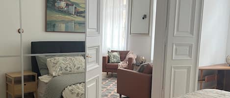 1 室のベッドルーム、アイロン / アイロン台、WiFi、ベッドシーツ