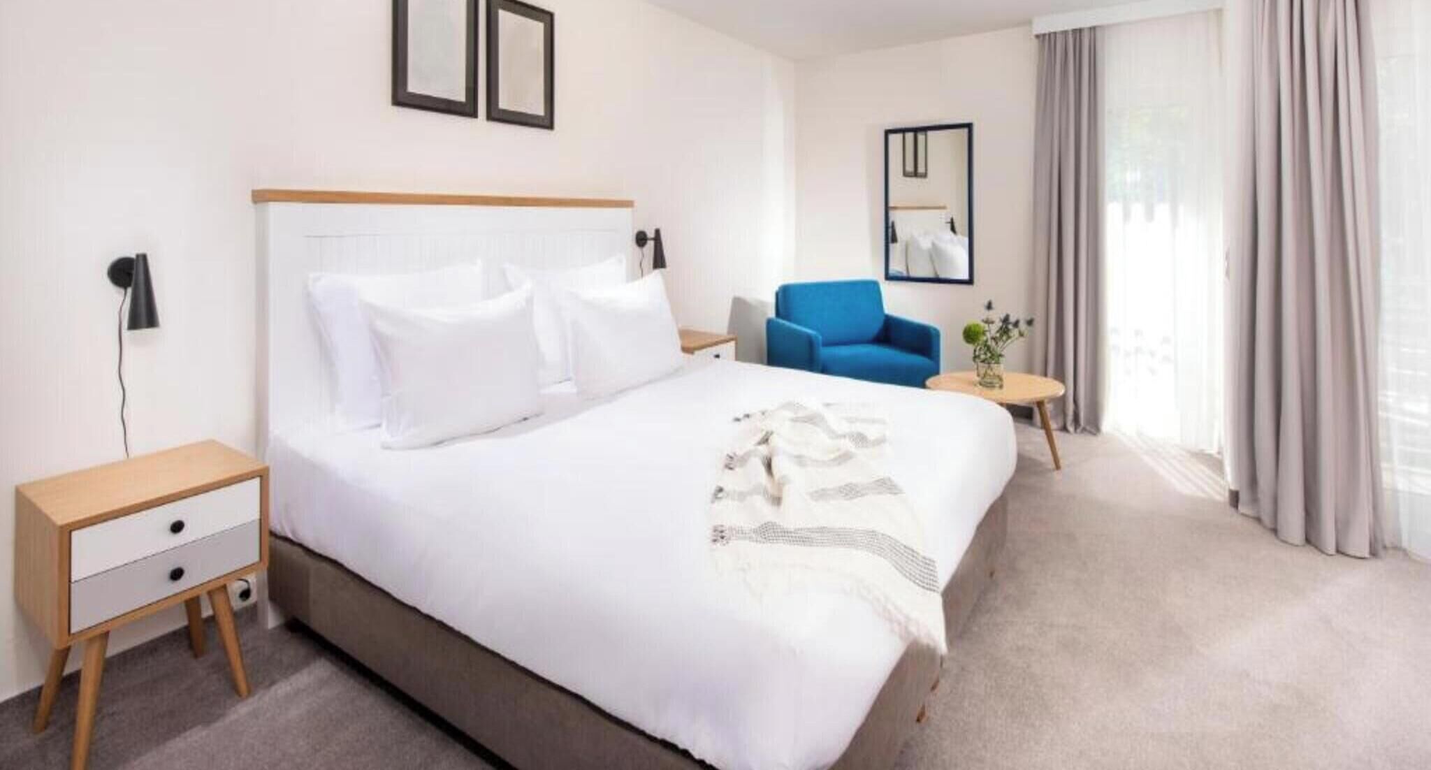 2 Schlafzimmer, Reisekinderbett, kostenloses WLAN, Bettwäsche