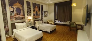 Desk, laptop workspace, blackout curtains, soundproofing - Mukundra Sarovar Premiere Kota (Kota)