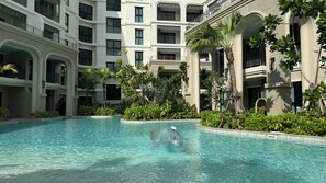 Pool - Elegant Holiday Living at 1 km to Bangtao Beach, 1BR near Bangtao Beach, Phuket (Tambon Choeng Thale)