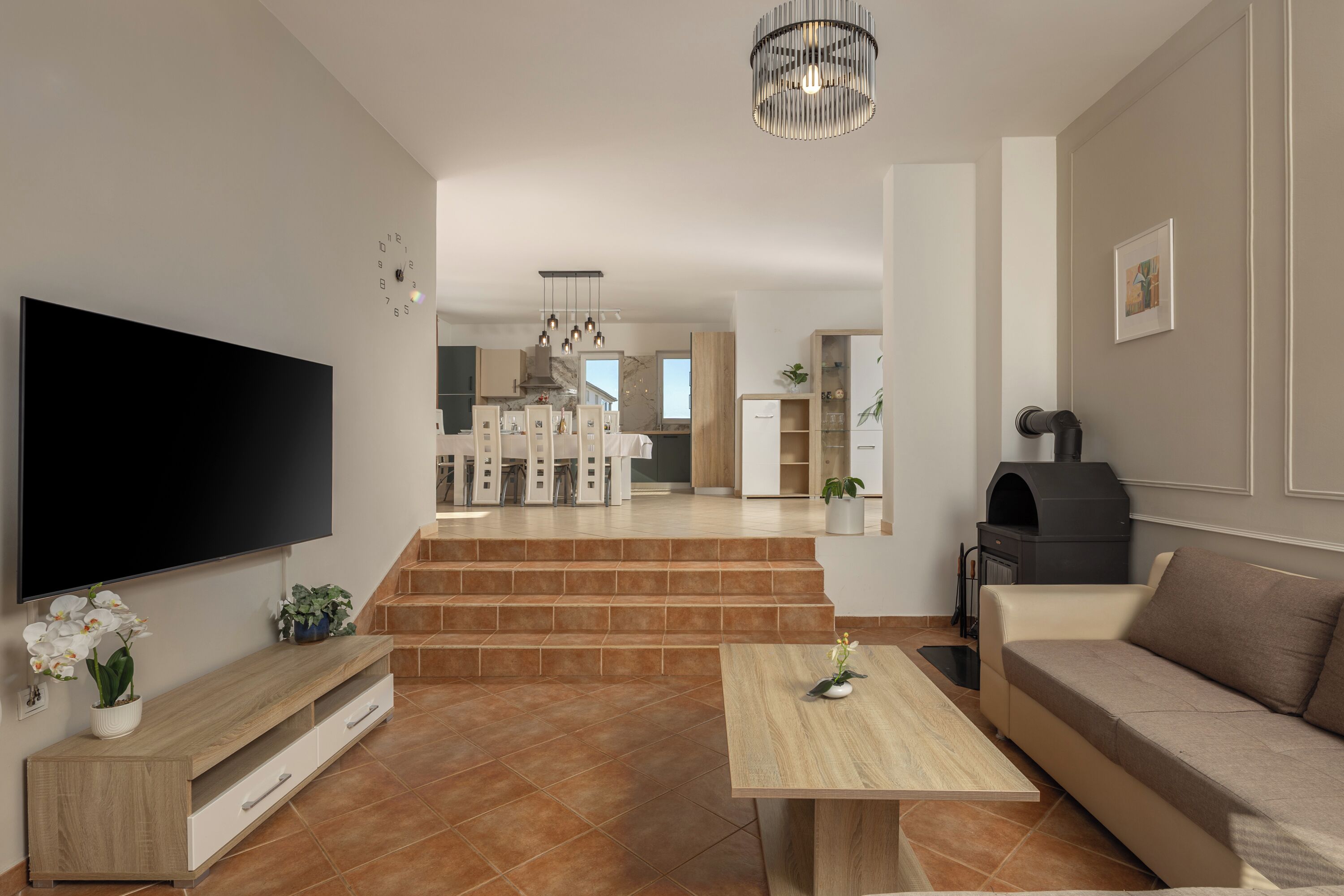 Standard Apartment, Multiple Bedrooms, 2 Bathrooms (Family Oasis Jadreski With Pool) | Living area