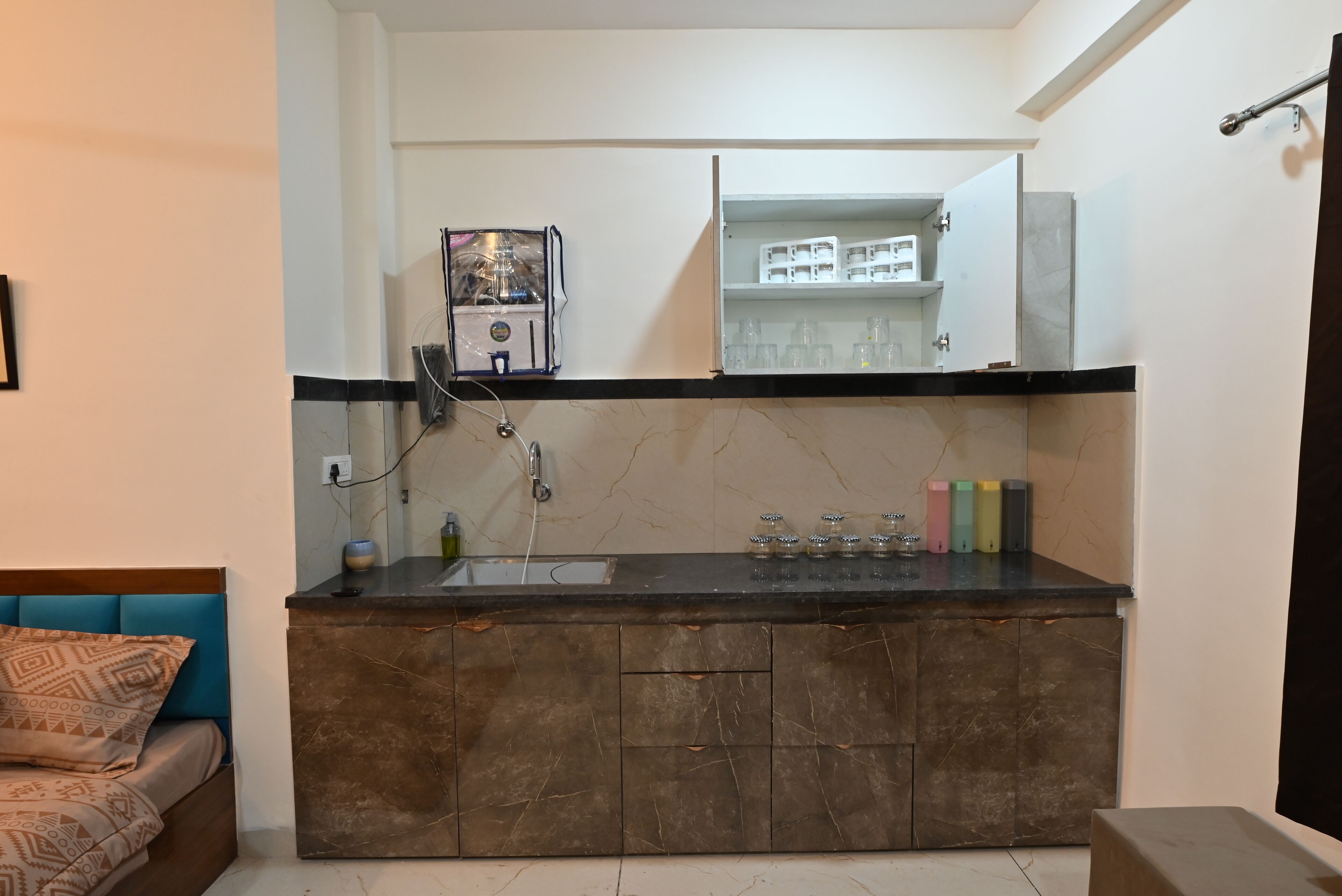 Shower, towels, soap