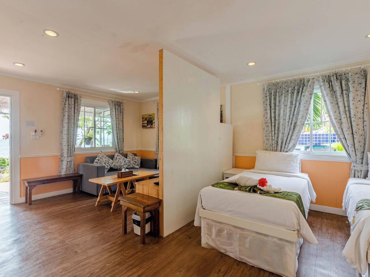 Family Suite, 2 Bedrooms, Sea View | Laptop workspace, free WiFi