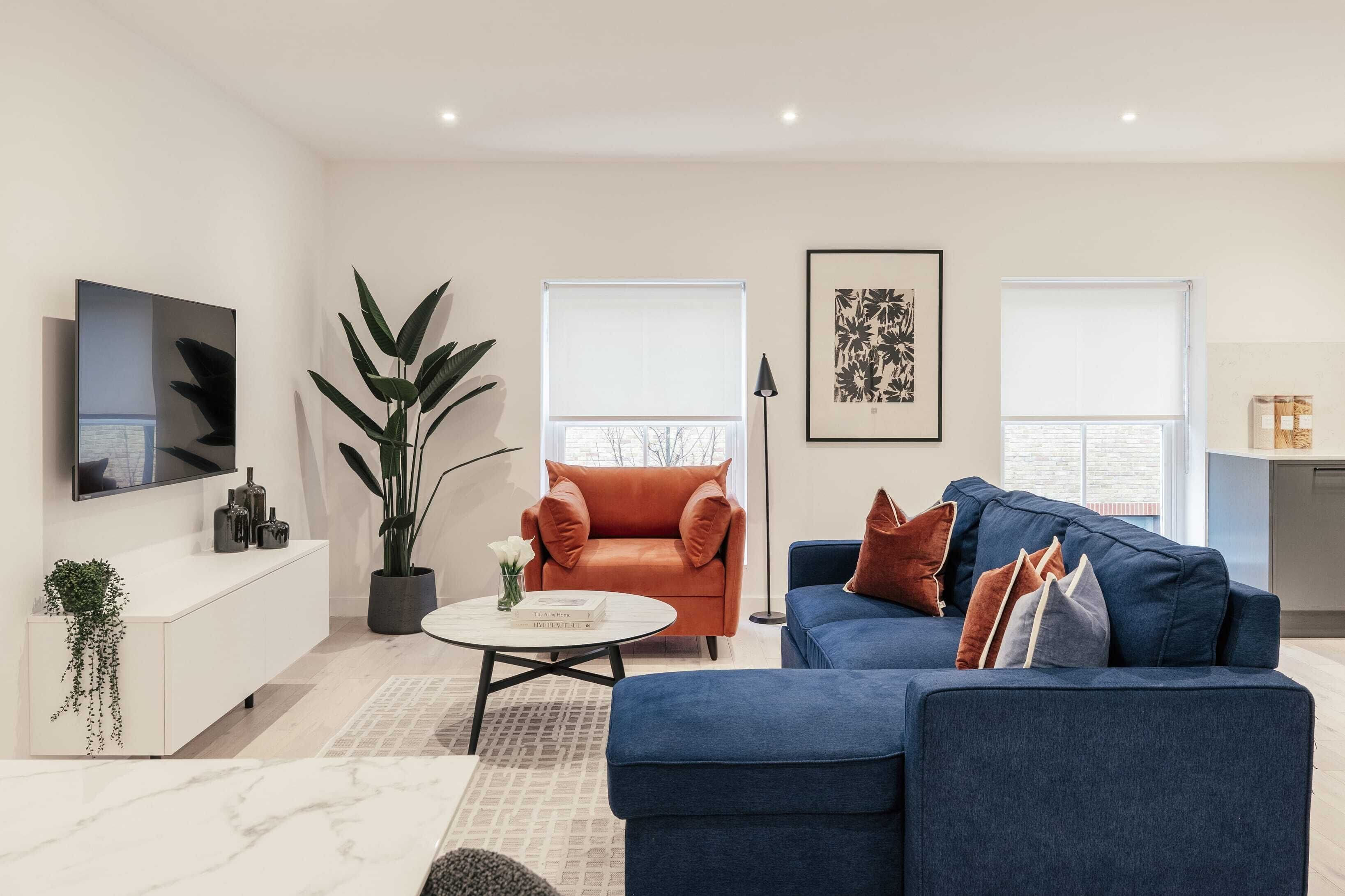 Lägenhet - 2 sovrum | Vardagsrum | Platt-tv