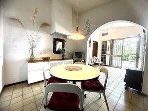 Villa, 2 Bedrooms, Patio, Garden View | Dining room - Functional Villa With a Fenced Garden (San Michele al Tagliamento)