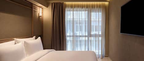 Superior Ermou View | Egyptian cotton sheets, premium bedding, pillowtop beds, minibar