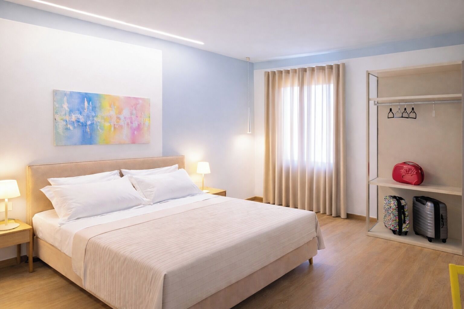 Deluxe Double Room, City View | Premium bedding, down duvets, memory-foam beds, in-room safe