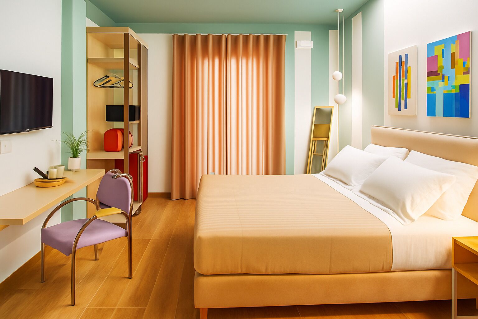 Superior-Doppelzimmer, Stadtblick | Zimmersafe, Schreibtisch, laptopgeeigneter Arbeitsplatz