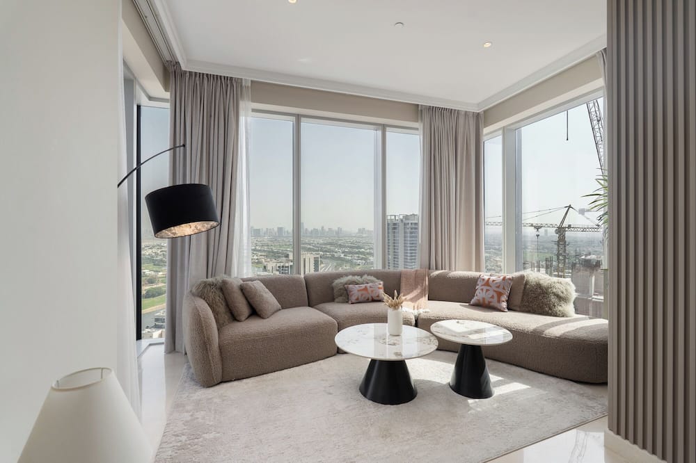 Balcony with City View 2 Bedroom - JLT Dubai Close to Metro & Marina by Heaven Crest Vacation Homes