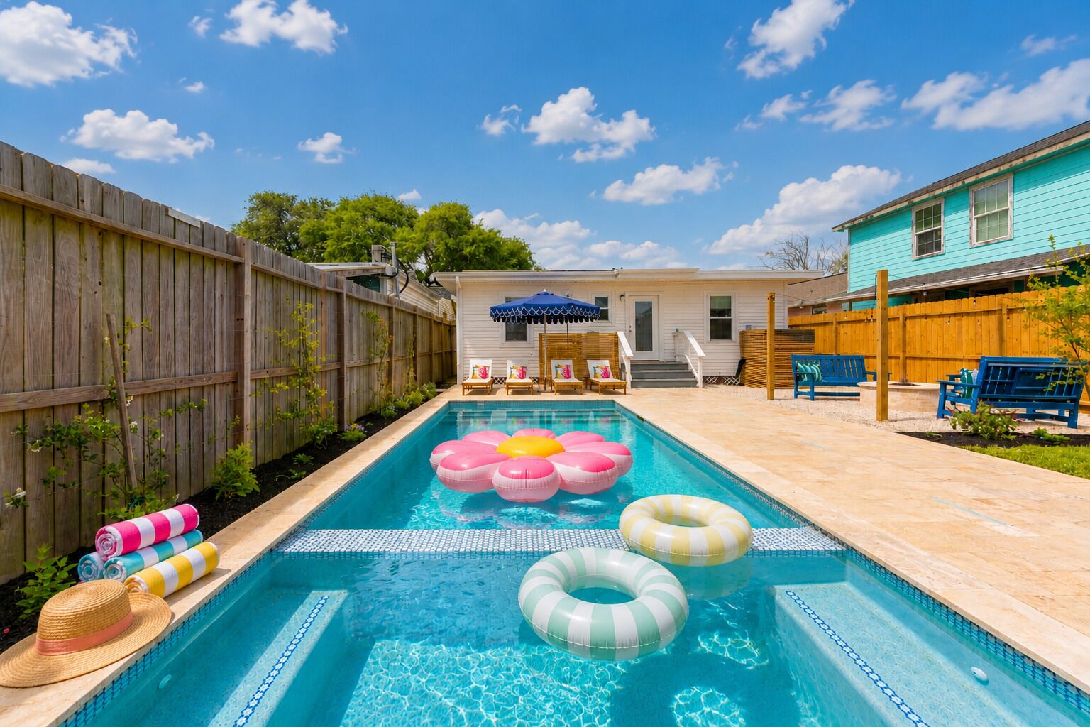 A heated pool
