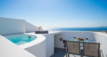 Artemis Sunset Santorini Stay Rooftop Jacuzzi View