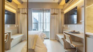 Design Apartment, 1 Double Bed, Patio | Living area