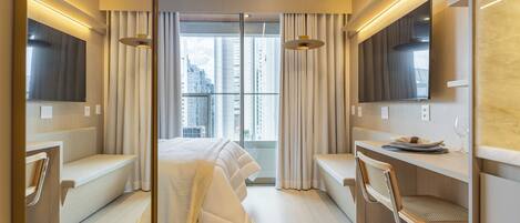 Apartamento design, 1 cama de casal, varanda | Área de estar