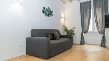 Deluxe-Apartment, Stadtblick | Wohnbereich