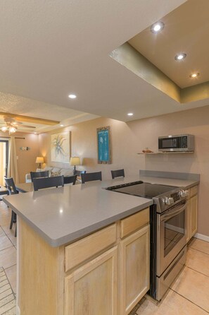 Condo, 1 Bedroom | Private kitchen - Tiki 134 - Bright Ocean View 1br Condo Sleeps 6 1 Bedroom Condo (South Padre Island)