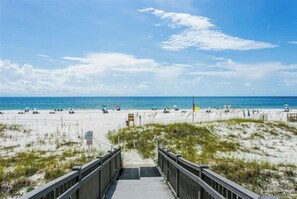 On the beach, sun-loungers - Escape to Salty~Kisses • Gorgeous beachfront views + Boating at Perdido Towers (Pensacola)