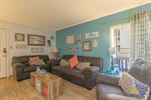 Condo, 1 Bedroom | Living area - Tiki 137 - 1br Condo Sleeps 6 With Beach Access 1 Bedroom Condo (South Padre Island)