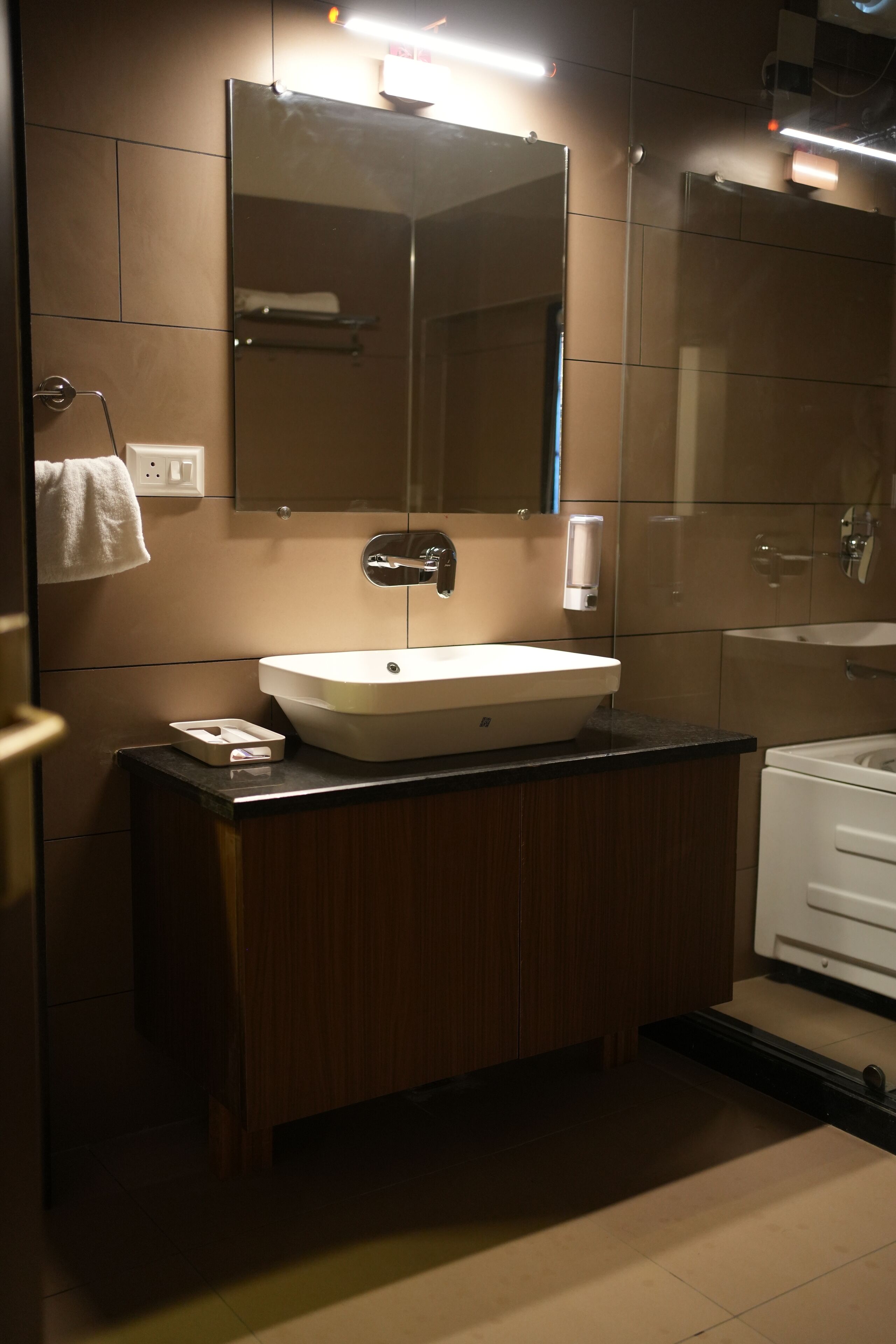 Luxury Studio, Balcony, Valley View | Bathroom | Shower, slippers, towels, soap