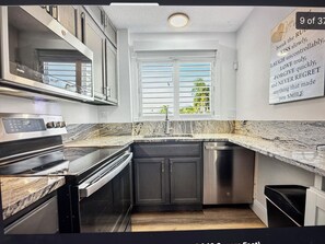 Microwave, oven, stovetop, dishwasher