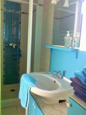 Shower, hair dryer, toilet paper - BAMBOO ZEN GITE IN A PEACEFUL NATURAL SETTING PETS WELCOME (Missillac)