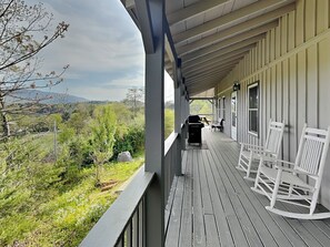 Terrace/patio - Bluff Mountain Vista | Hot Tub, Fire Pit, Game Room (Sevierville)