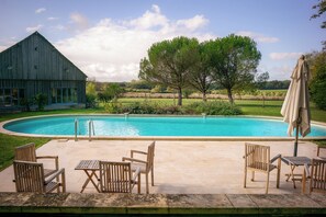 Deluxe House, Patio, Garden View | Pool | Seasonal outdoor pool - Closerie de La salière (Le Controis en Sologne)