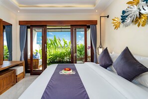 Doppelzimmer, 1 King-Bett, Balkon, Gartenblick