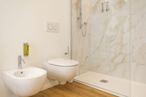 Ducha, artículos de tocador gratuitos, secador de pelo, bidet