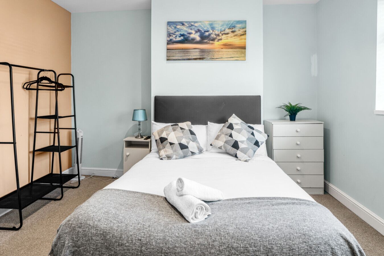 2 bedrooms, iron/ironing board, travel crib, WiFi