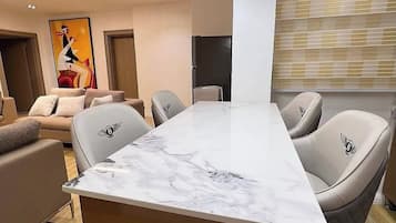 Deluxe Apartment, Balcony, City View | Interior