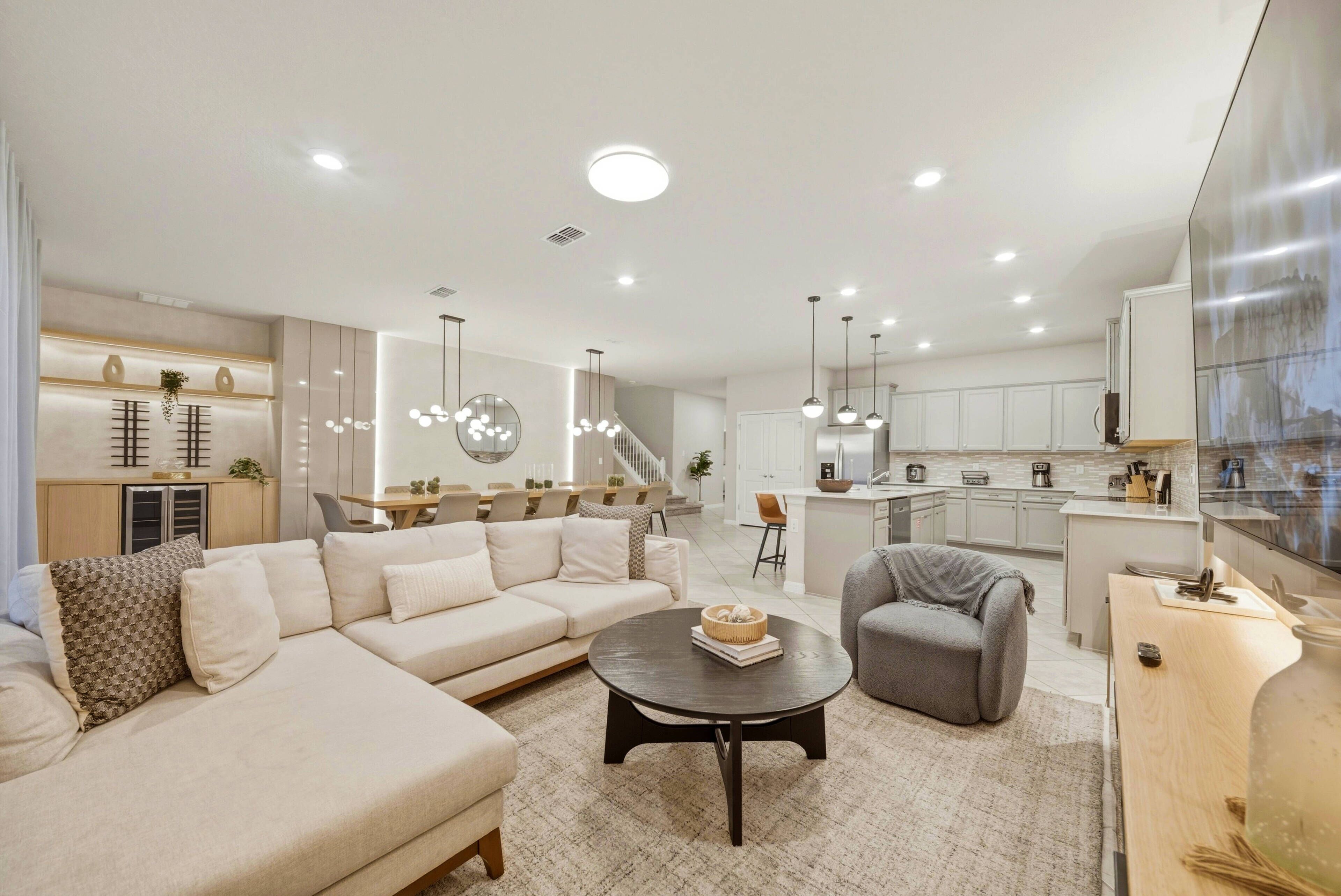 Televisión y chimenea 