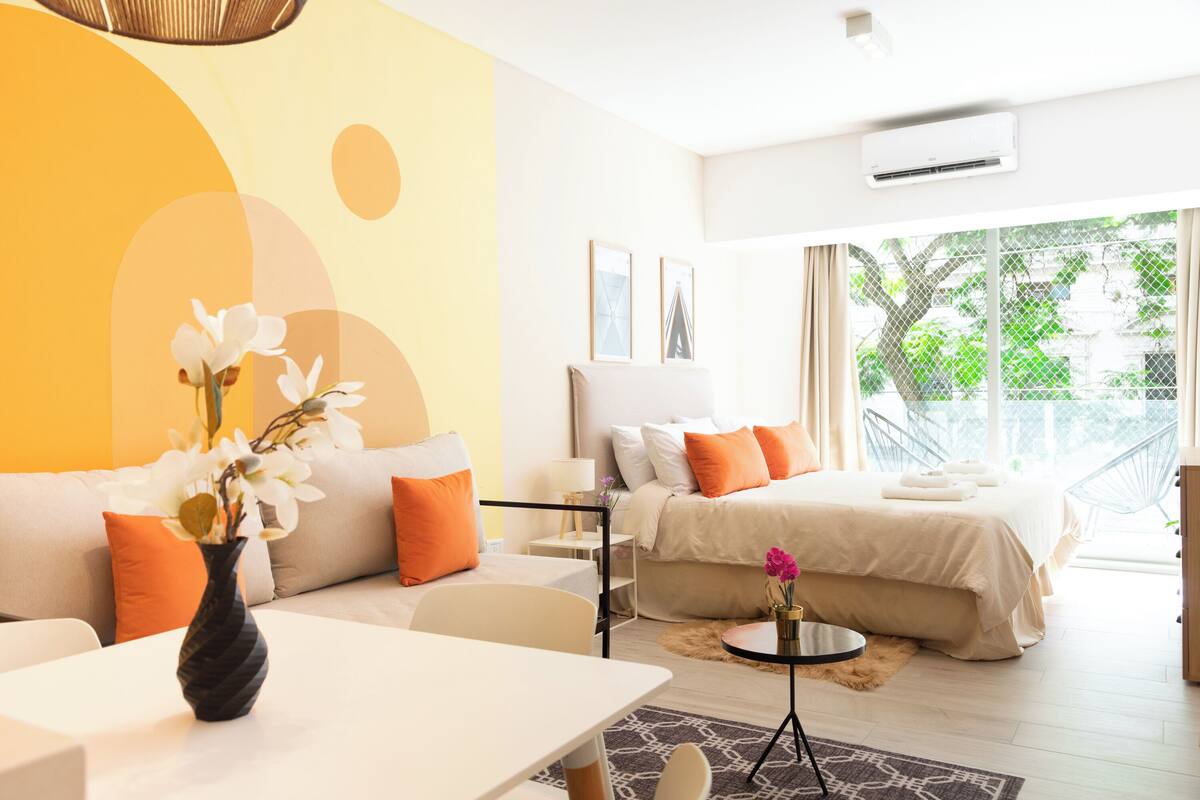 Deluxe Apartment, City View | Desk, laptop workspace, iron/ironing board, free WiFi