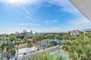 A heated pool - ☀️Balcony | Walk to Beach | 30A | Gulf Place Caribbean 406☀️ (Santa Rosa Beach)