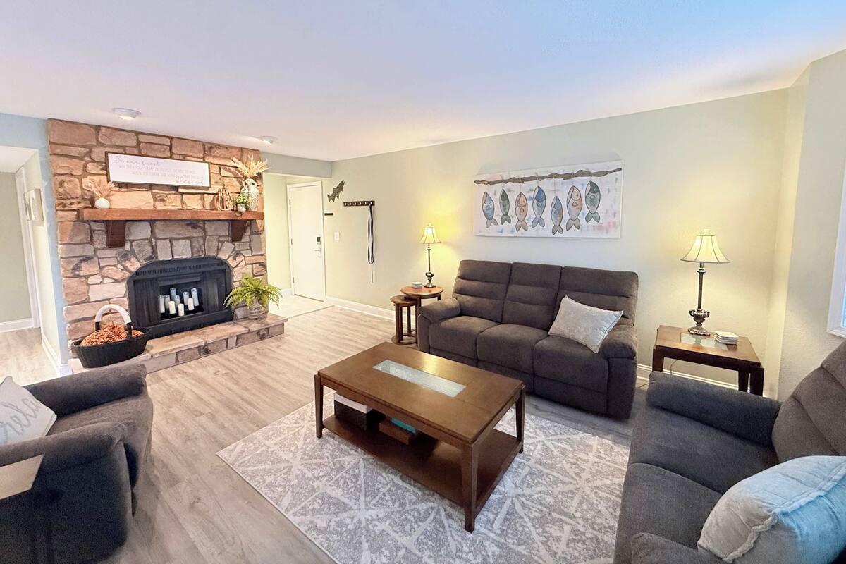 Lägenhet - flera sängar - balkong - utsikt mot trädgården (Have it all) | Vardagsrum